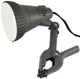 PowerZone O-CLN-1000 Clamp Light, Plug-in, LED Lamp, Gray